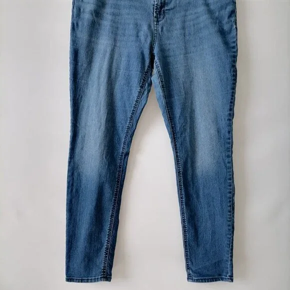 Old Navy Womens Denim Blue Five Pocket Design Mid Rise Super Skinny Jeans Sz 16 - Picture 3 of 7